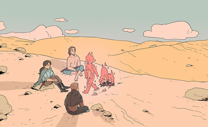 Milk, the apostrophe, walking out of a fire